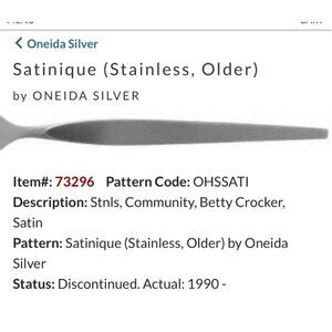 Oneida Satinique Stainless Steel Iced Teaspoons Set Of 4 Discontinued Pattern El